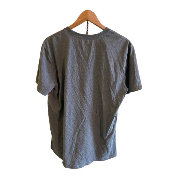 Disney Mickey Mouse Gray Ringer Tee Soft Heathered 50/50 Blend Classic - Picture 3 of 5